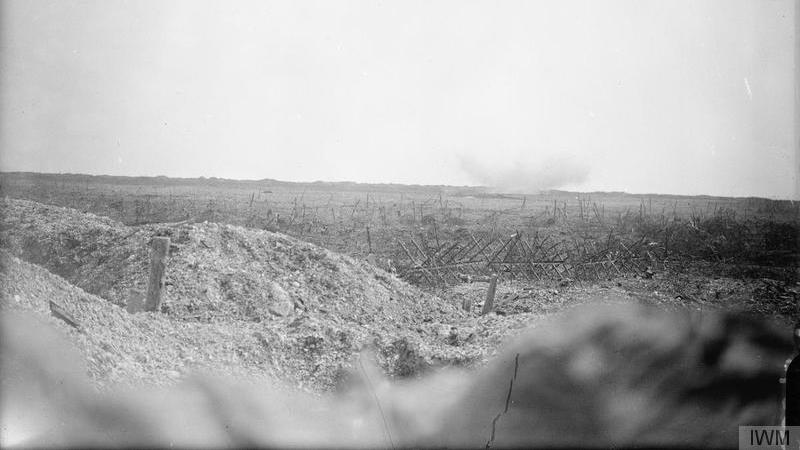 The Front Line over the trenches of Arras in France